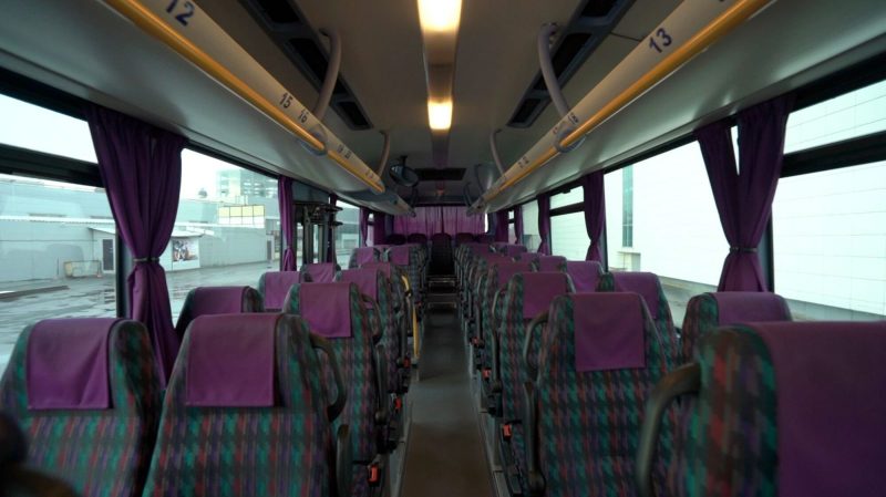 Пассажирские сидения в автобусе IVECO Crossway (091, 092) 51+29 стоячих (с кондиционером на крыше)