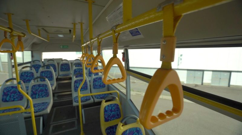 Пассажирские сидения в автобусе Yutong 6852 желтый (661, 662) 22+35 стоячих
