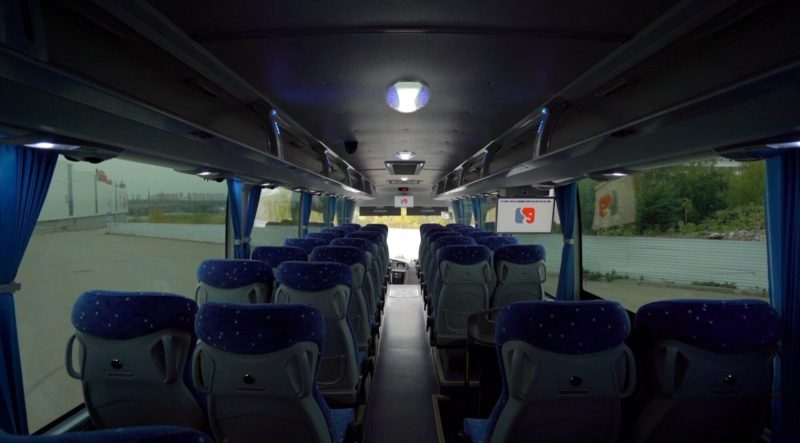 Салон автобуса Yutong 6122Н9 2018 года 51+1 (без кулера с мягкими перегородками)